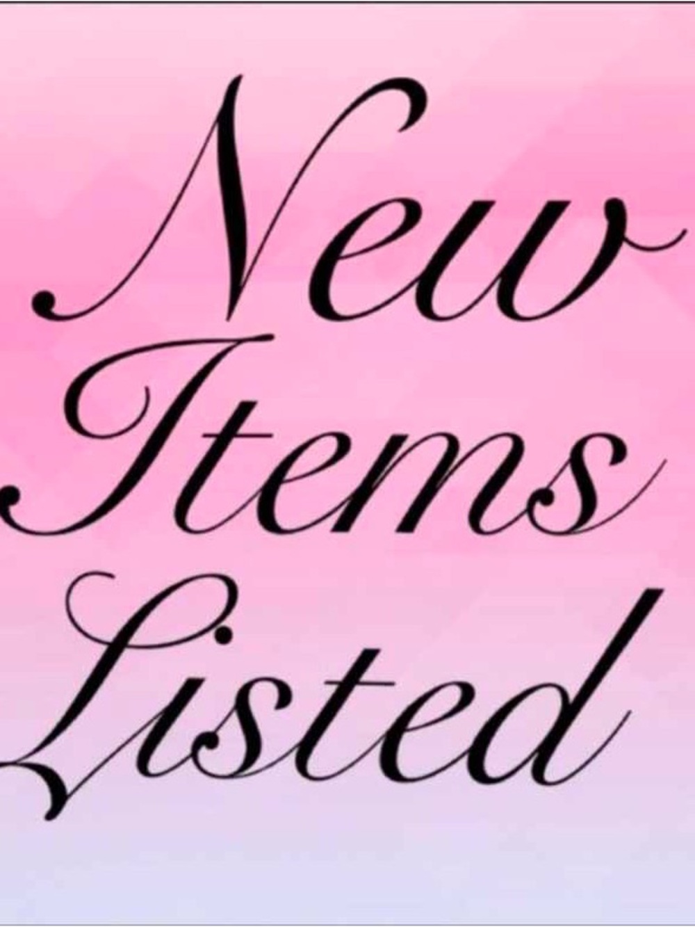 New Items Listed Pink Sign